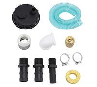 FITEGBAPY Couvercle IBC DN150 avec Tuyau de 25 mm |Bouchon de réservoir en PP pour Pompe à Eau/Irrigation agricole |Joint Anti-Fuite, Adaptateur coudé à 90° |5 Accessoires Inclus