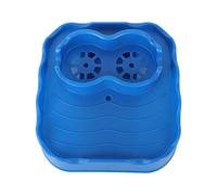 FITEGBAPY Hot Tub Table Tray with Drain Holes | Gripping Adjustable Spa Side Table for Drinks & Snacks | Gripping Pool Tray for Swimming Pools/Bathtubs | 2 Cup Holders, TPU Clip - on (Blue)