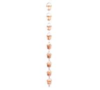 FITEGBAPY Rain Chain 1m Copper | Elegant Flower Shape Replaces Downspout | Decorative Rain Catcher for Garden/Yard/Temple | Weatherproof Easy Install (en Forme de Gloire du Matin)