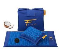 Fitem Tapis d'Acupression et coussin, garnissage en coco 100% naturel, Massage, soulage mal de dos et cou, sciatique, relaxation musculaire, Massage, Détente et Réduit l'Insomnie Bleu G