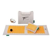 Fitem Tapis d'Acupression XL et coussin, garnissage en coco 100% naturel, Massage, soulage mal de dos et cou, sciatique, relaxation musculaire, Massage, Détente et Réduit l'Insomnie Orange G