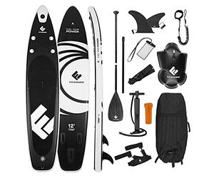 FitEngine Stand Up Paddle Board kit Complet | Allrounder Trip Sup avec Support pour caméra d'action, Sac Sec Gonflable, Housse étanche pour téléphone Portable | 365 cm (12') Allrounder