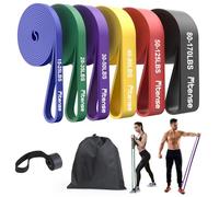 Fitense Kit Bandes de Résistance pour Femmes - Lot de Bande de Elastique Musculation avec Ancrage de Porte/Sac/Affiche, Bande de Resistance Traction pour Étirement/Pilates/Musculation/Thérapeutique