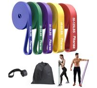 Fitense Kit Bandes de Résistance pour Femmes - Lot de Bande de Elastique Musculation avec Ancrage de Porte/Sac/Affiche, Bande de Resistance Traction pour Étirement/Pilates/Musculation/Thérapeutique