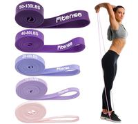Fitense Kit Bandes de Résistance pour Femmes - Lot de Bande de Elastique Musculation avec Ancrage de Porte/Sac/Affiche, Bande de Resistance Traction pour Étirement/Pilates/Musculation/Thérapeutique