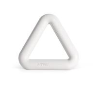 FITFIU Fitness TRIANGULAIRE KETTLEBELL - 3.2kg kettlebell avec poignée ergonomique en acier en silicone souple blanc pour séances de musculation et de cardio SHAPES COLLECTION