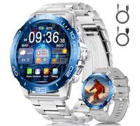 FITFLEX Montre Connectée Homme avec Appel Bluetooth, 1.43" HD AMOLED Smartwatch Montre Connectée avec Batterie 800 mAh/120+ Sportifs/Sommeil, Etanche IP68, Montre Sport iOS Android