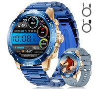 FITFLEX Smart Watch Homme avec Appel Bluetooth, 1.43" HD AMOLED Montre Connectée Homme avec Batterie 800 mAh/120+ Sportifs/Sommeil,Etanche IP68 Smart Watch, Sport Watch iOS Android