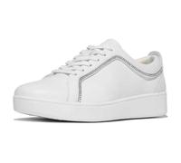 Fitflop Baskets Rally en Cuir avec Bordure en Cristal pour Femme, Blanc Urbain, 37 EU