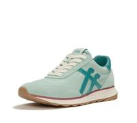 FitFlop Baskets Retro-Q en tissu/daim pour femme, Menthe/bleu sarcelle, 10