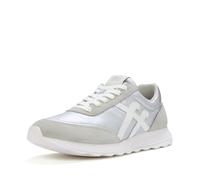 FitFlop Baskets rétro Q FF en daim métallisé, argenté Urban White, 39 EU