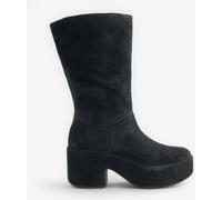 FitFlop Bottes courtes à talons en daim souple à plateforme FitFlop