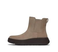 Fitflop Bottines Chelsea plates en daim F-Mode pour femme, taupe, 37 EU