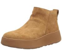 Fitflop Bottines F-Mode en daim semelle flatform zippées Orange Taille 38 Femme