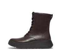 Fitflop Femme Bottines Plates à Lacets en Cuir F-Mode Bottes, Marron Chocolat, 37 EU