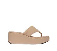 Fitflop Femme Platfforms Wedge Toe-Post Sandals cale, Beige, 40 EU