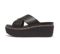 Fitflop Claquettes Eloise Espadrille Leather Wedge Cross