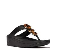 Fitflop CONFORTABLE PANTOUFLE ERGONOMICA FEMME FINO RESIN-HOOP TOE-P CUIR NOIR talla numeric_37