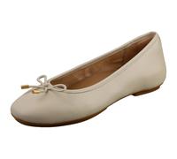 Fitflop Delicato Ballerines Plates en Cuir métallique Souple avec nœud pour Femme, Beige, 6.5 UK Narrow