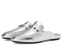 FitFlop Delicato Crystal Cluster Soft M/Leather Mules pour femme, Argenté, 40 EU