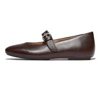FitFlop Delicato Mary Janes Chaussures plates en cuir souple pour bébé fille, Chocolat, 9