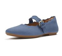 Fitflop Delicato Wave-Edge Polyester Femme Cosmic Blue Chaussures, Bleu moyen, 37 EU