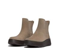 Fitflop F-Mode Bottines Chelsea plates en daim pour femme, taupe, 40 EU, taupe, 41 EU