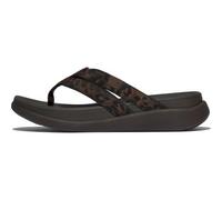 FitFlop F-Mode Go Leopard Sandales compensées à lanières pour femme, Chocolat mélangé, 42 EU