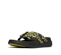 Fitflop F-mode Go Leopard Tongs à lanières pour femme, Mélange de citronnelle, 38 EU