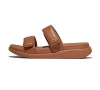 FitFlop F-Mode Go Sandales compensées réglables à deux barres pour femme, Bronzage profond, 37 EU
