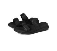 Fitflop F-Mode Go Sandales plates réglables à deux barres pour femme, Noir, 37 EU
