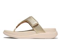 Fitflop Femme F-Mode Go Adjustable Flatform Toe-Post Sandals, Platino, 40 EU