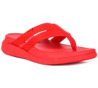 Fitflop F-Mode Go Webbing Strappy Tongs Femme En Rouge UK 3 - 8