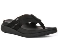 Fitflop Femme F-Mode Go Webbing Flatform Strappy Flip-Flops Tongues, Noir, 38 EU