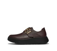Fitflop F-Mode Mocassins Stitch en Cuir avec lanières Moines pour Femme, Chocolat, 36 EU, Chocolat, 36 EU