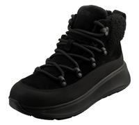 Fitflop Femme F-Mode Teddy-Collar Warm Suede Lace-up Booties Bottine, Tout Noir, 39 EU