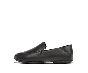 Fitflop Femme Allegro Crush-Back Leather Loafers Semelle de Mocassin, Tout Noir, 37 EU