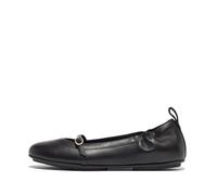 Fitflop Femme Allegro Mary Janes Cuir Souple Chaussure, Noir, 36 EU