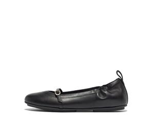 Fitflop Femme Allegro Mary Janes Cuir Souple Chaussure, Noir, 42 EU