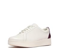 Fitflop Femme Baskets en Cuir Rally Crystal-Backtab Chaussure, Urban White Mauve Wine, 43 EU