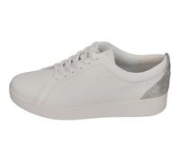 Fitflop Femme Baskets en Cuir Rally Crystal-Backtab Chaussure, Urban White Silver, 39 EU