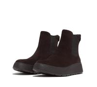 Fitflop Femme Bottines Chelsea Plates en Daim F-Mode Bottes, Marron Chocolat, 38 EU