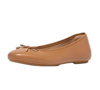Fitflop Femme Delicato Bow Soft Leather Ballet Flats Ballerines, Beige Sable, 39 EU Étroit