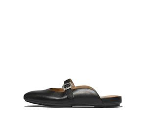 Fitflop Femme Delicato Crystal-Buckle Mary-Jane Mules Chaussure Baby, Noir, 42 EU Étroit