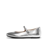 Fitflop Femme Delicato Crystal-Cluster Soft M/Leather Mary Janes Chaussures Plates, Argenté, 37 EU Étroit