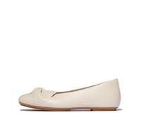 Fitflop Femme Delicato Soft-Twist Leather Ballet Flats Ballerines, Beige, 38 EU