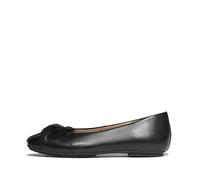 Fitflop Femme Delicato Soft-Twist Leather Ballet Flats Ballerines, Noir, 39 EU
