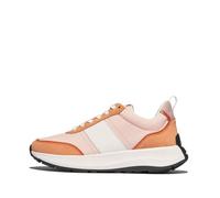 Fitflop Femme F-Mode Flow Fabric/Suede/Leather Flatform Sneakers Basket, Pêche, 40 EU
