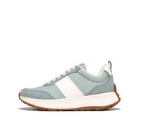 Fitflop Femme F-Mode Flow Fabric/Suede/Leather Flatform Sneakers Chaussure, Mint Blue Mix, 36 EU