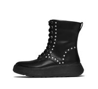 Fitflop Femme F-Mode Gem-Trim Leather Lace-up Ankle Boots Bottine, Noir, 39 EU